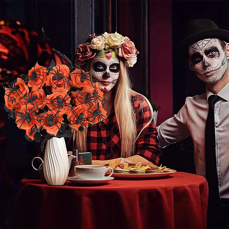 1 szt. Dekoracja stołu Kwiat Horror Dekoracja Wypełniacz do wazonu Jesienne Sztuczne Róże Halloween Dostępnych wiele opcji