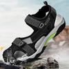 Fashion Men Sandals Non-slip Rubber Soles High Quality Casual Water Trekking Mesh Leather Beach Breathable Summer Outdoor Hiking Soft