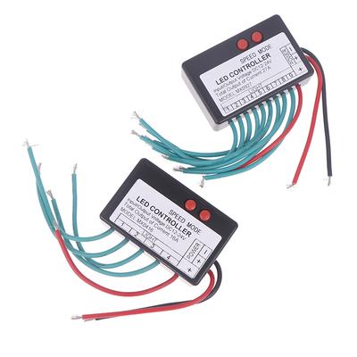 12V-24V 4-kanałowy 9-kanałowy kontroler taśmy LED jednokolorowej Skok Woda Wybuch Błysk Koń Znak Świecące Słowo Odsłonięty Przełącznik Kasetonu