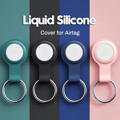 Keychain For Apple AirTag Silicone Protective Case Cover Key Chain Anti-Loss Ring AirTags Accessories for AirTag Pendant
