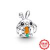 Charms Silver 925 Stitch Bead Fits 3mm Bracelet Bangle Necklace For Women Pendant Luxury DIY Jewelry Making Gift