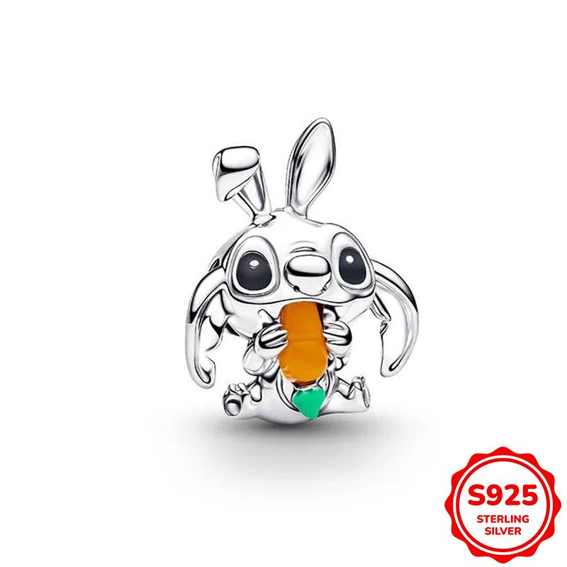 Charms Silver 925 Stitch Bead Fits 3mm Bracelet Bangle Necklace For Women Pendant Luxury DIY Jewelry Making Gift