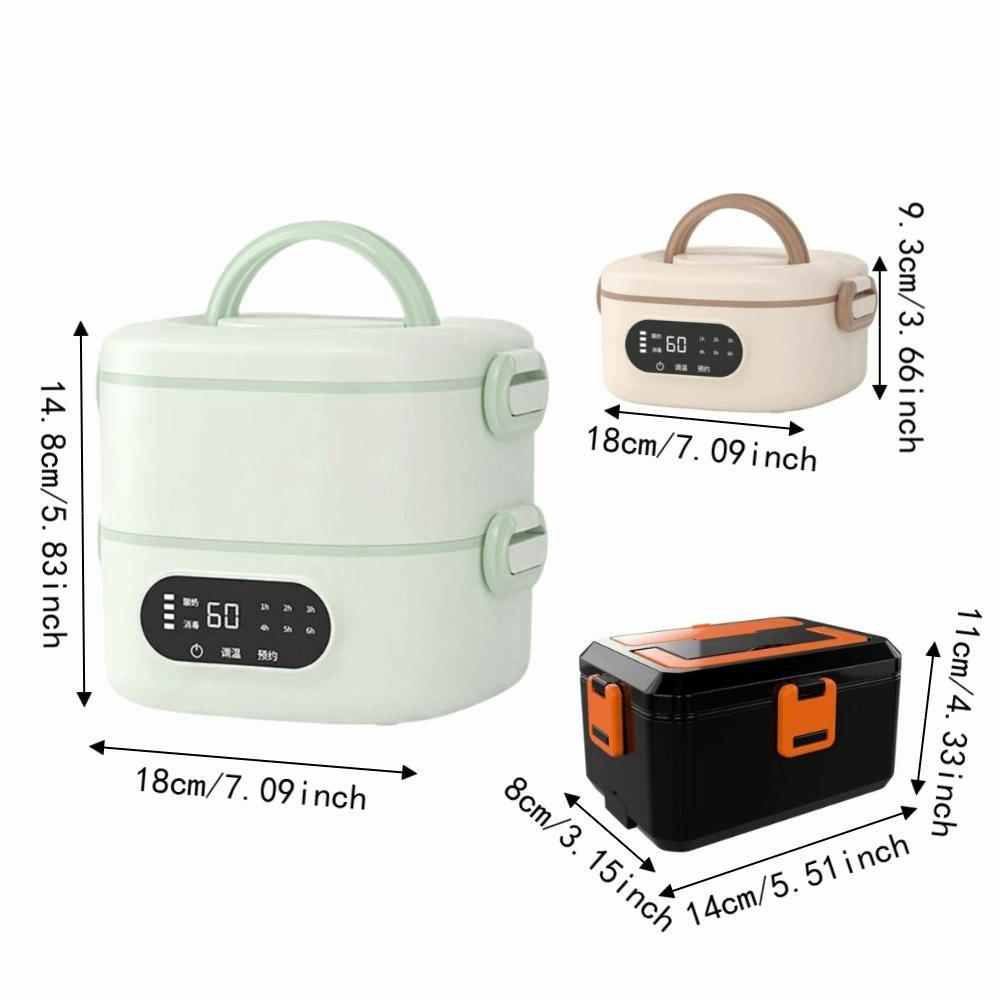 Heating Function Food Warmer Rechargeable Hot Meal Container Electric Heated Lunch Box  Outdoors