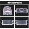 Clear Plastic Pencil Box, 2 x 3 Tier Stackable Table Pen Box, Home Storage Container with Handle, Storage B with Lids, Pencil Case Stationery