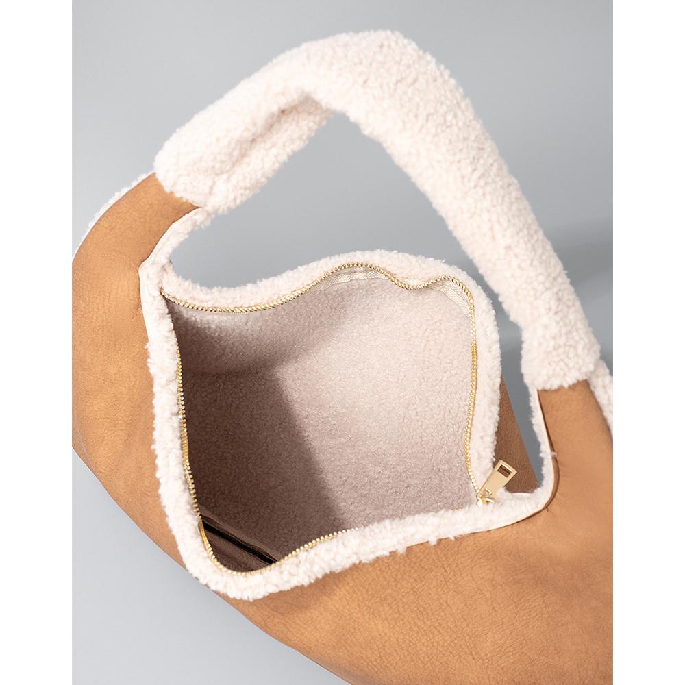 Autumn Winter Fashion Plush Soft Leather Armpit Bag for Women Large Capacity Shoulder Bags Feminine Commuter Hobo Bags