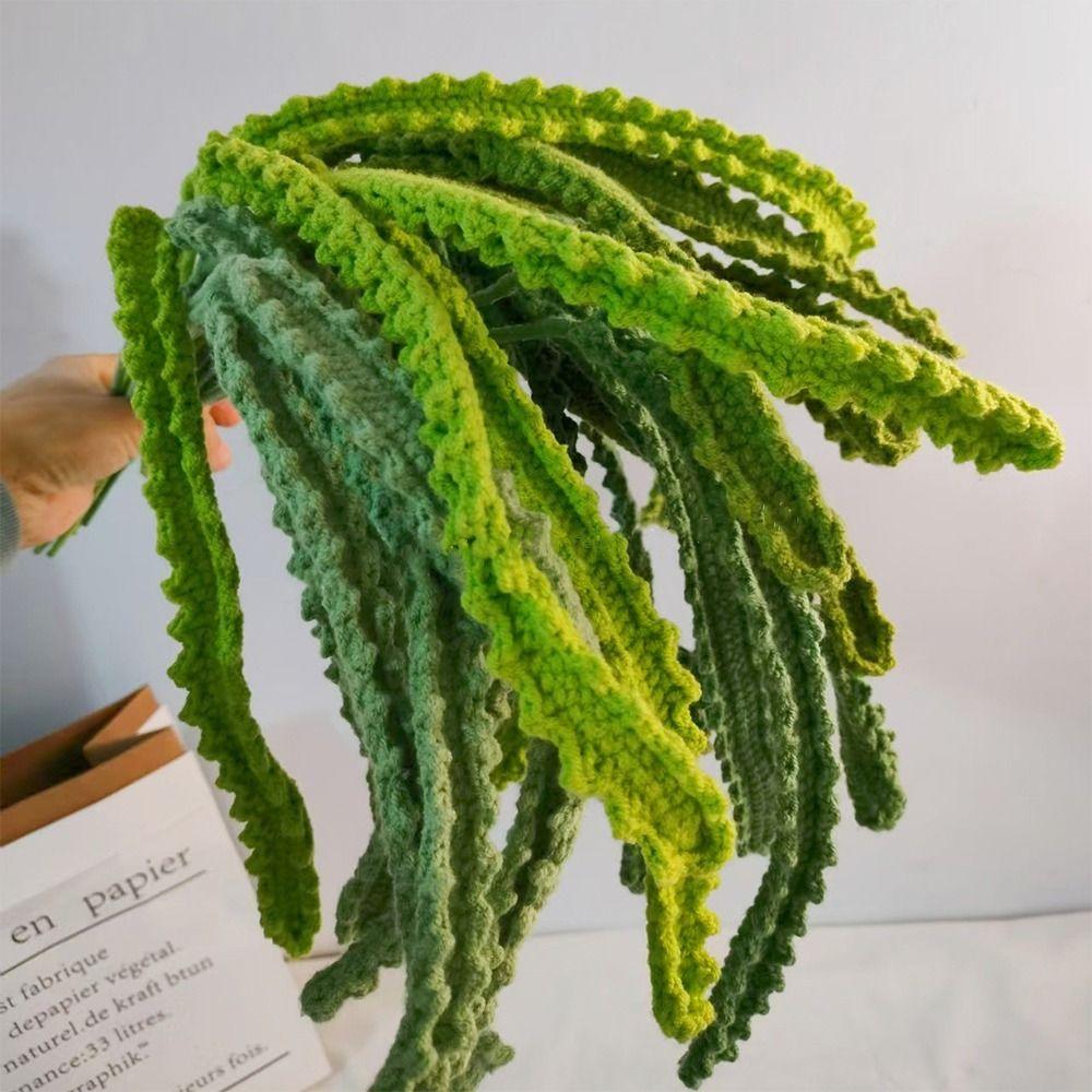 Finished Hand-knitted Rose Bouquet Cute Woven Plants Branch Mother's Day