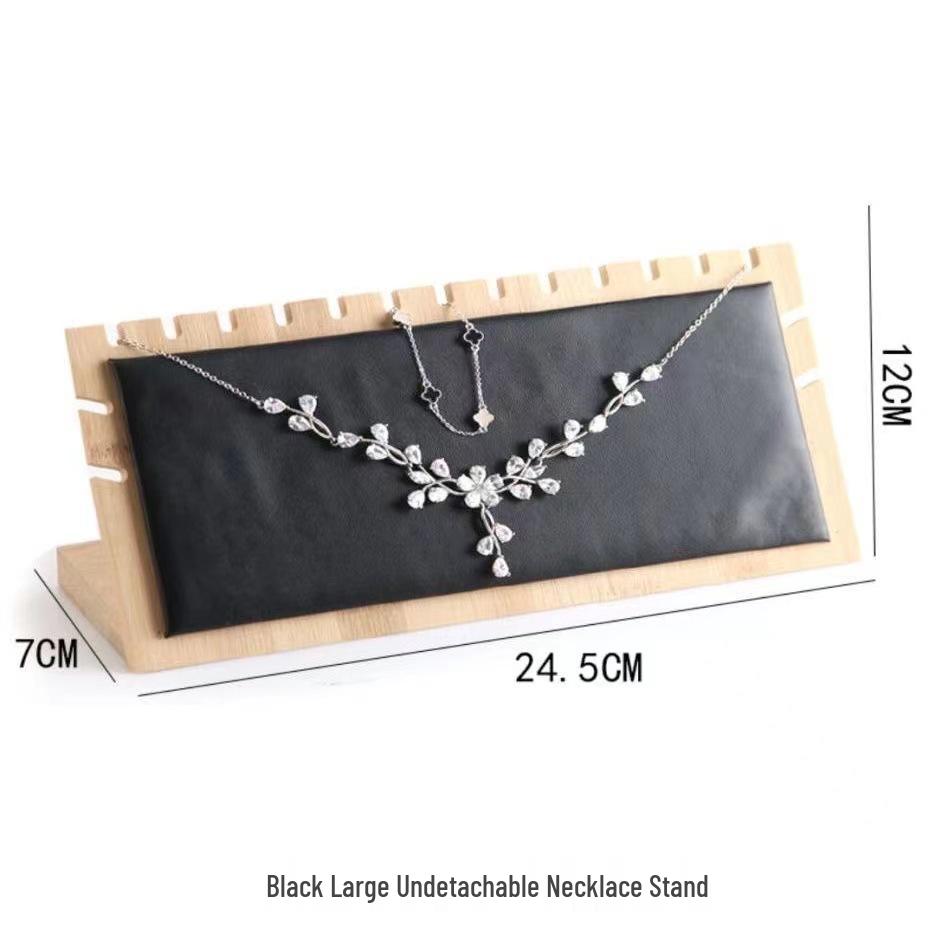 

Двухъярусная подставка для украшений из массива дерева для ожерелий, браслетов и серег