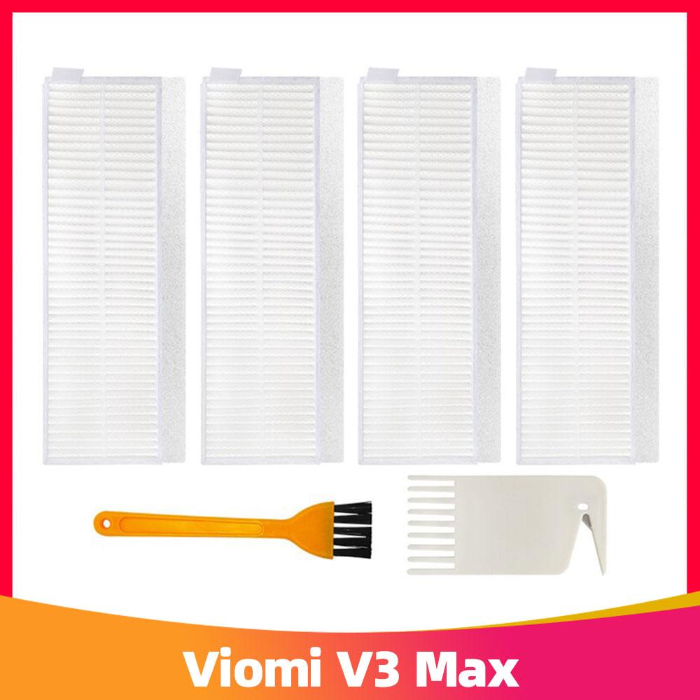 Für Xiaomi Viomi V3 Max Roboterstaubsauger Haupt-Seitenbürste Hepa-Filter Mopp-Lappen Ersatzteile Zubehör V-RVCLM27B