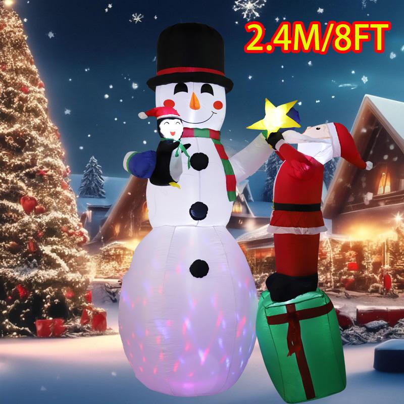 

Надувные Игрушки Рождественские Украшения Встроенные Светодиодные Огни Модель Вечеринка Новый Год Рождество Уличный Садовый Реквизит Праздничный Декор Украшения EU Plug