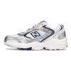 New Balance NB 452 Retro Versatile Cushioning Non-Slip Durable Low-Top Casual Running Shoes Women Sneaker White Silver WX452SA