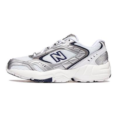 NB 452 Retro Versatile Cushioning Non-Slip Durable Low-Top Casual Running Shoes Women Sneaker White Silver WX452SA