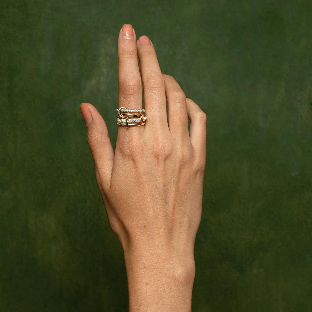 Copper Stackable Interlocking Zirconia Rings - Handmade Bestseller