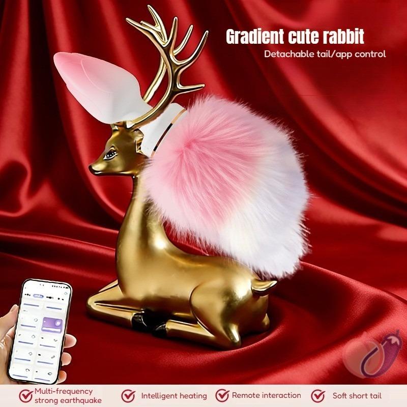 Super Fluffy Soft Fox Tail Anal Plug APP&Wireless Remote Heating Strong Vibration Silicone Adult Sex Toys for Women&Unisex 18+