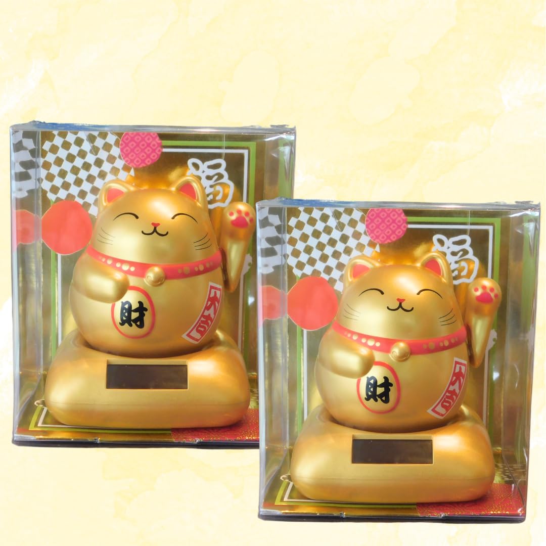 

Double your Round of swinging for good luck! Non-stop fortune-telling! Maneki-neko (Gold) [Set 2] × [Continuous luck] × [Automatic solar-powered] × золотой