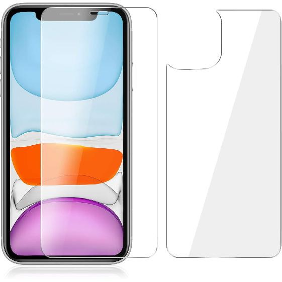 Beeyoka [3 Pack] Screen Protector for iPhone 11, iPhone 11 Camera Protector, iPhone 11 Front and Back Screen Protector Tempered Glass [Anti-Scratch]