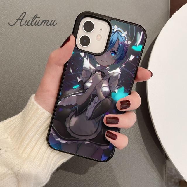 Anime Re Zero Rem Phone Case for iPhone 11 12 13 14 Pro Max Mini X XR XS SE 2020 6S 7 8 Plus Samsung Galaxy S21 S22 Cover Shell