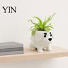 Small Pot 2 Pcs Dog Planter Pot, Funny 3D Printed Animal Planter, Puppy Cute Flower for Home Office Indoor Outdoor Decor Polished Edge Flowerpot