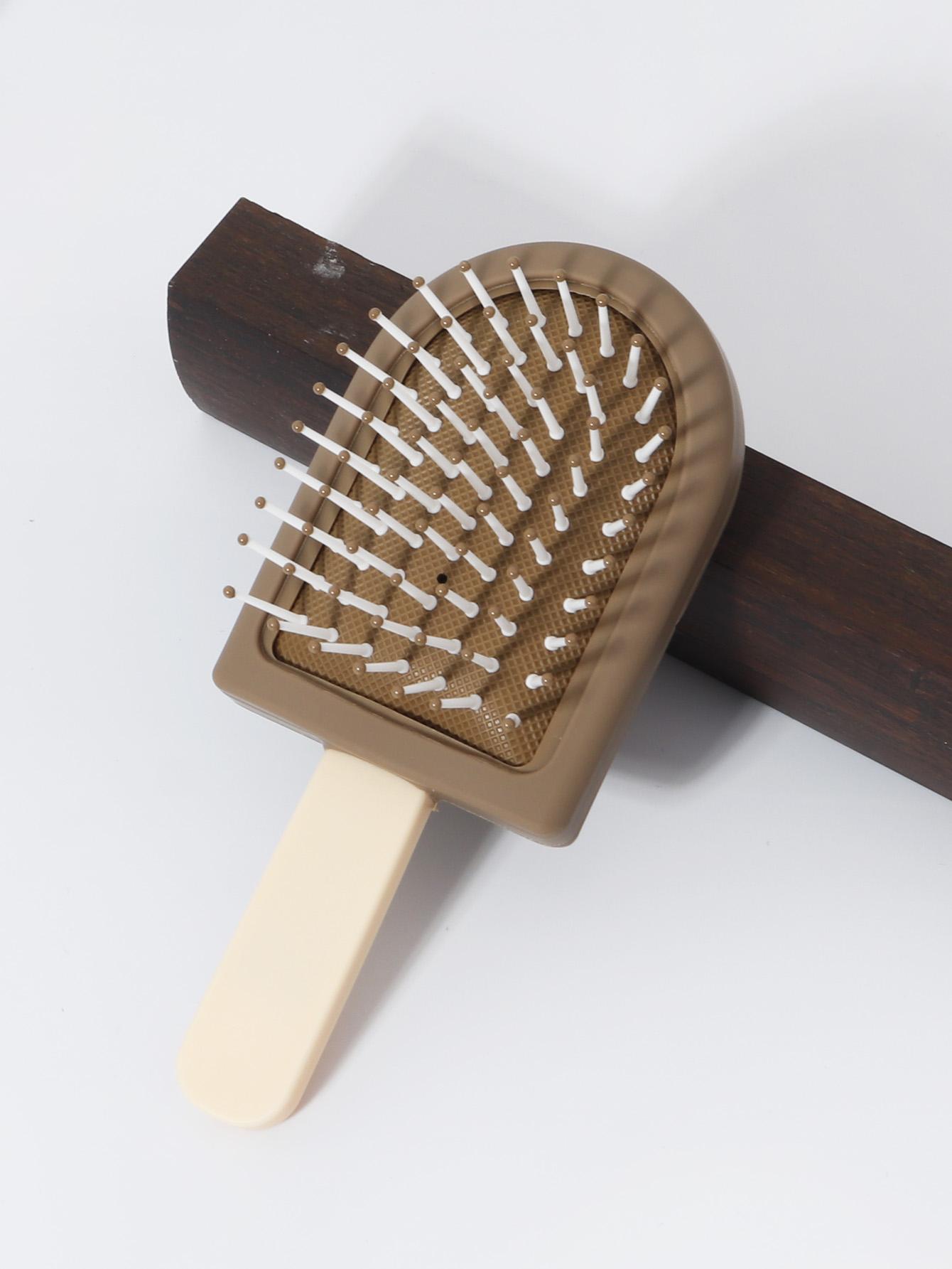 

1 ice cream shaped new mini air cushion brush anti-static cartoon scalp massage comb,Special for real hair wigs