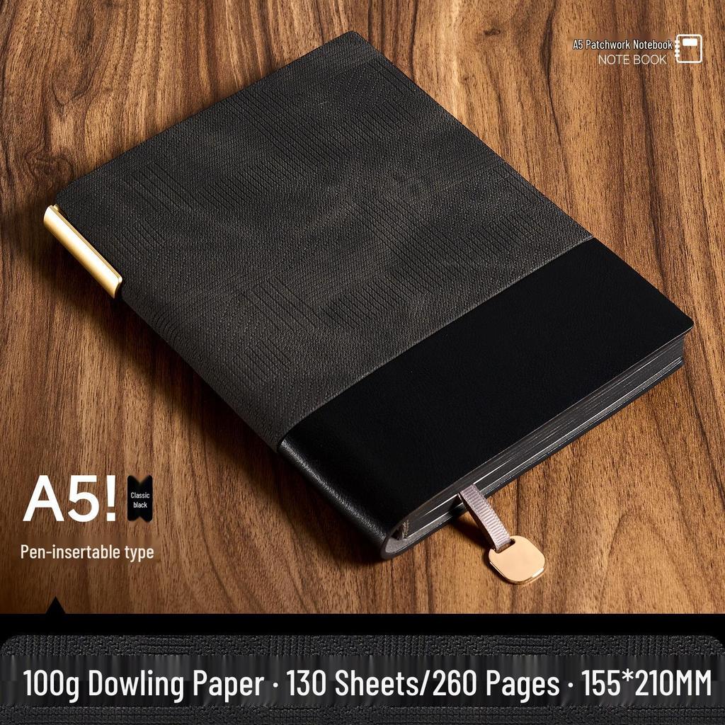 Custom A5 Leather Paperback Business Notebook with Logo Printing
