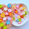 100Pcs New Mini Cute 10mm Flower Series Flat Back Resin Cabochons Scrapbooking DIY Jewelry Craft Decoration Accessorie