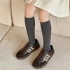 Solid Color Girl Socks Knee-hight Children Knit Stockings College Style Kids Long Tube Sock Baby Cotton Socks Spring Autumn