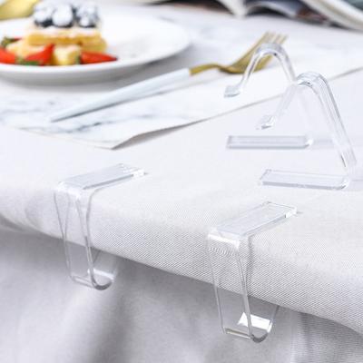 24Pcs Clear Tablecloth Clips Reusable Simple Installation Windproof Transparent Clamps Table Cover Holders