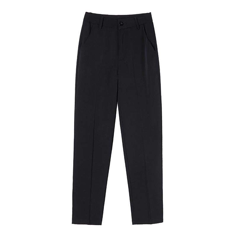 Narrow version of suit pants women's drop straight new spring and summer high waist thin nine-point drape small pants