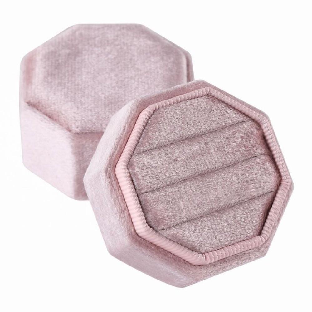 Dustproof Flannel Jewelry Case Elegant Gift Packaging Box Engagement Rings Storage Box for Couples