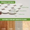 48 Pcs Felt Chair Leg Pads 5mm Thick Floor Scratch Protector Mat Mute Non-slip Self Adhesive DIY Furniture Accessories