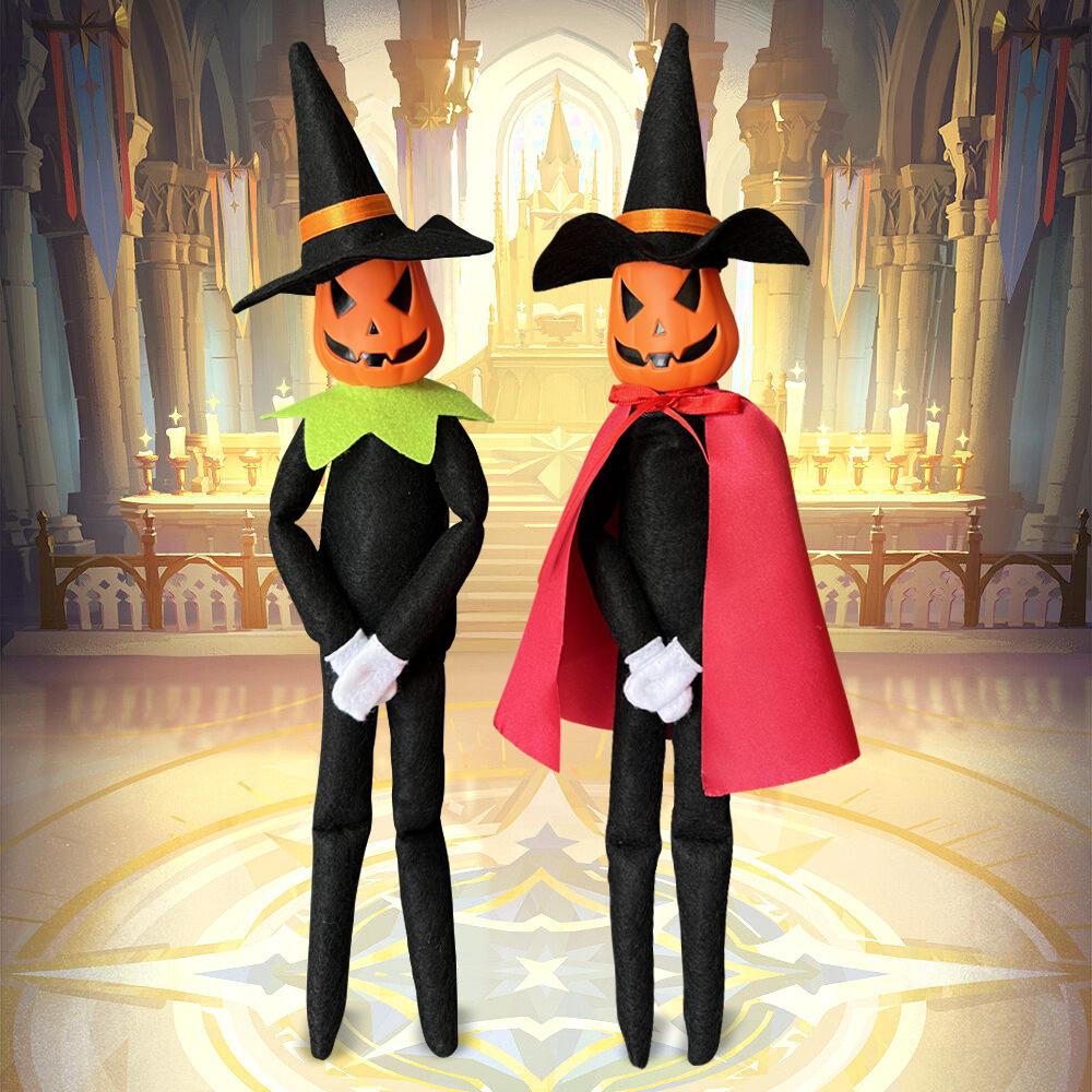 Halloween Pumpkin Doll Elf Christmas Shelf Decor Kids Gift Suprise Plush Holiday Elves