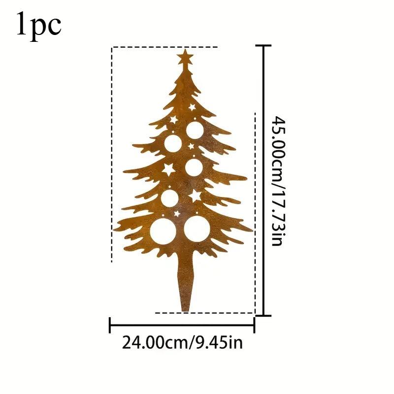 

Железная Рождественская Елка Садовый Декоративный Колышек Фестиваль Дом Сад Статуи Рождественское Украшение Уличное Украшение для Сада Двора