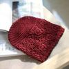 Fashion Style Hand Knitted Crochet Slouchy Beanie for Girls Retro Openwork Bucket Hat Ethnic Bohemian Design Photography Cap