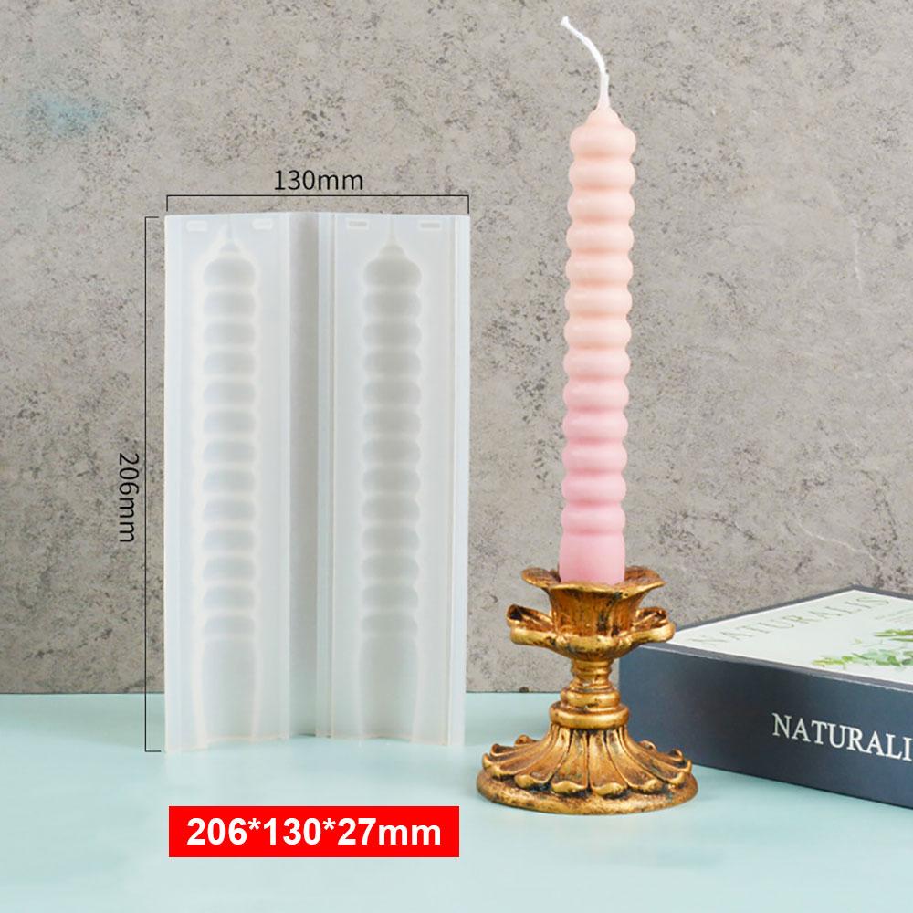 For Fun DIY Long Strip Church Candle Mould Irregular Shape Candle Silicone Mold Candlelight Dinner Handmade Candle Making Mold