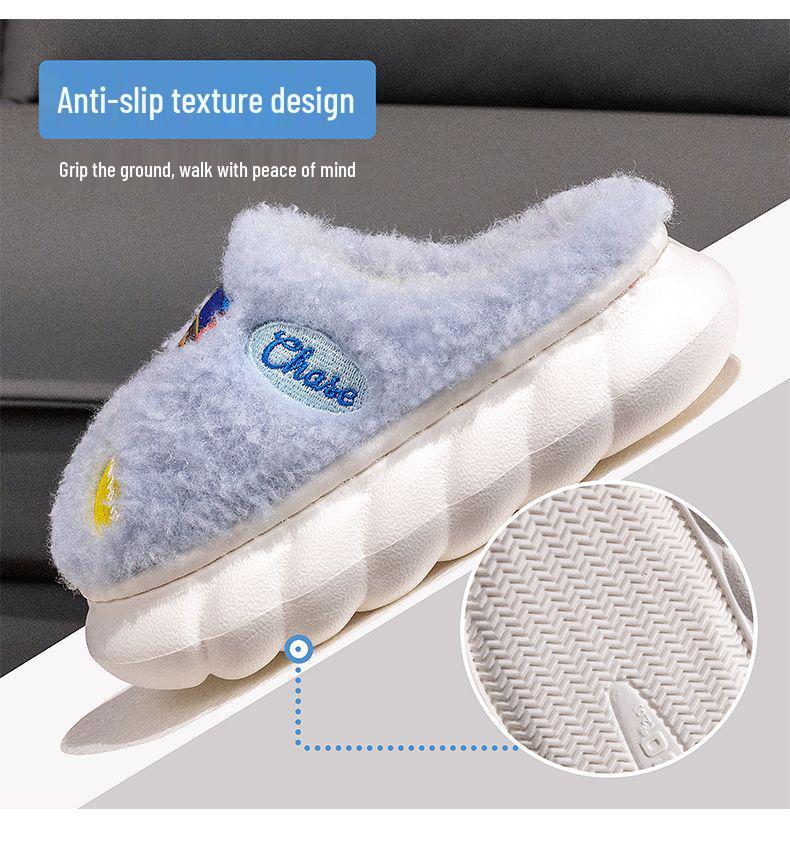 PAW Patrol Kids' Non-Slip Plush Cotton Slippers for Winter