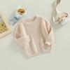 Kleinkind Baby Rundhals Pullover 3M 6M 9M 12M 18M 24M 3Y 4Y 5Y Langarm Einfarbig Lose Gestrickte Pullover