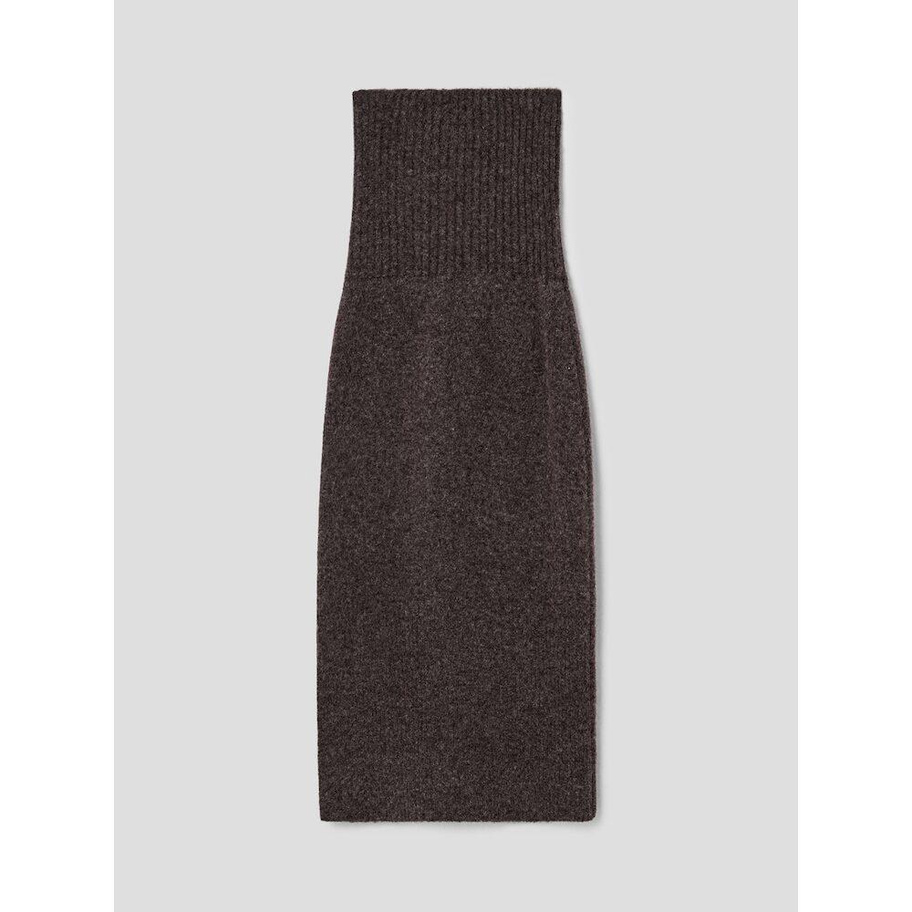 Anggae Llama Blend Long Skirt Brown
