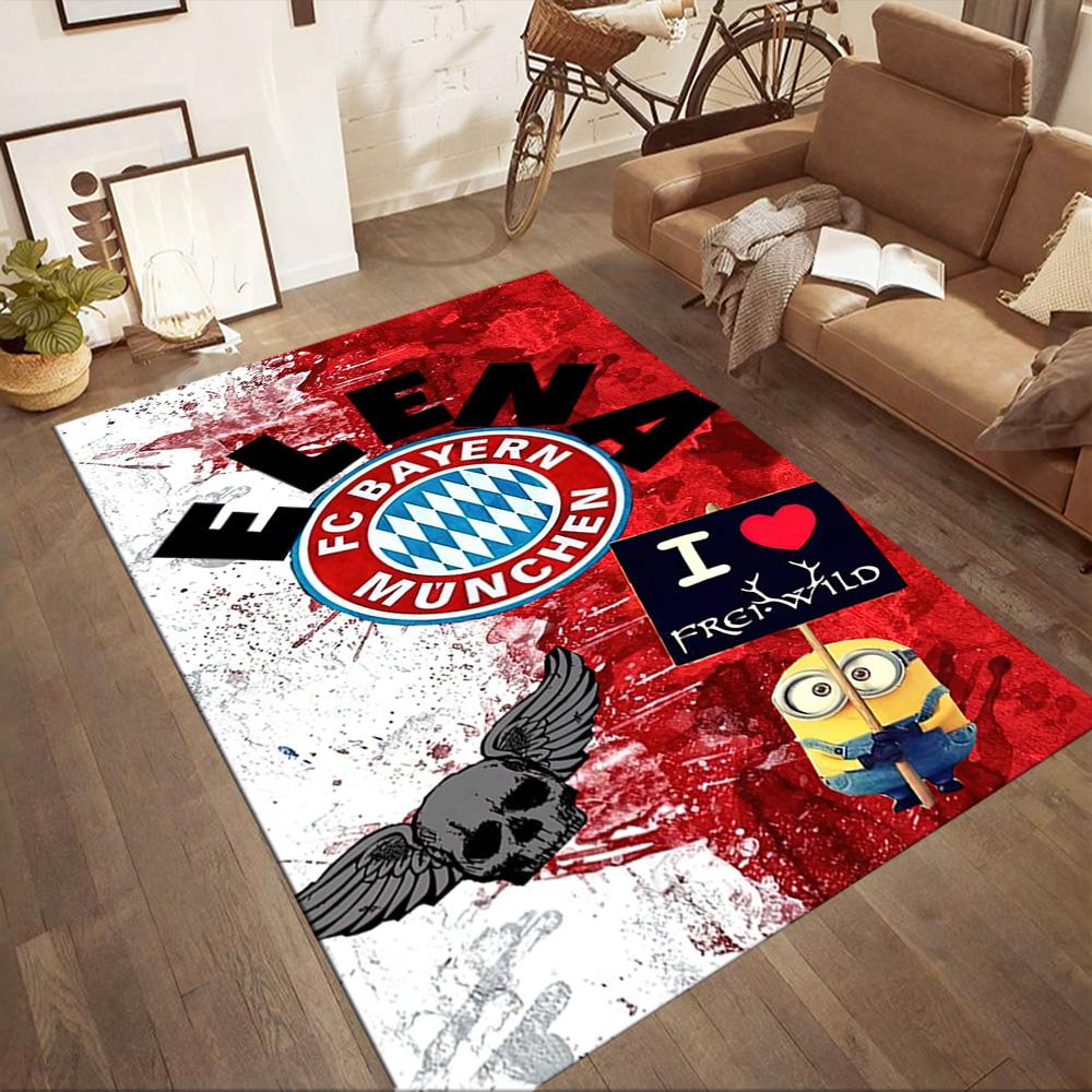 Fc Bayern Munich Uefa Champions League Themed Graphic Square rugs are a great choice for living rooms, bedrooms, home décor, and as gifts.