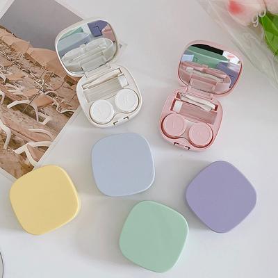 Weiß, rosa, gelb, für Brillen, Kosmetik, Kontaktlinsen, Box, Kontaktlinsen-Etui für Augen, Reiseset, Halter, Behälter, Reisezubehör