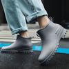 Fashion Men's Rain Boots Waterproof Boots Fishing Casual Camping Rubber Shoes Fashion Couple Short Boots Outdoor Non-slip Water Shoes