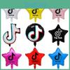 Tik Tok Logo Star Foil Balloon For Adults And Kids Birthday Party Decor Supplies
