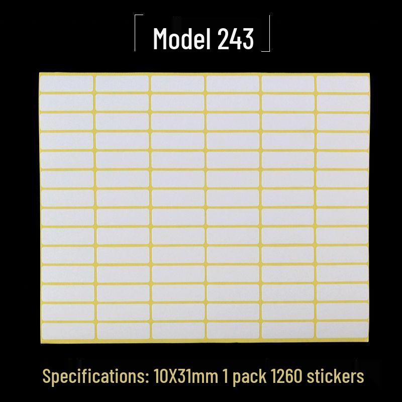 A5 Adhesive Matte White Label Stickers - Printable, Writable, Removable Name Tags