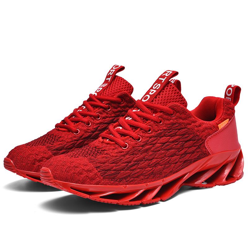 47 Large Flyknit Lace-up Men's Blade Running Shoes - Lightweight, Trendy, Casual Sports Footwear