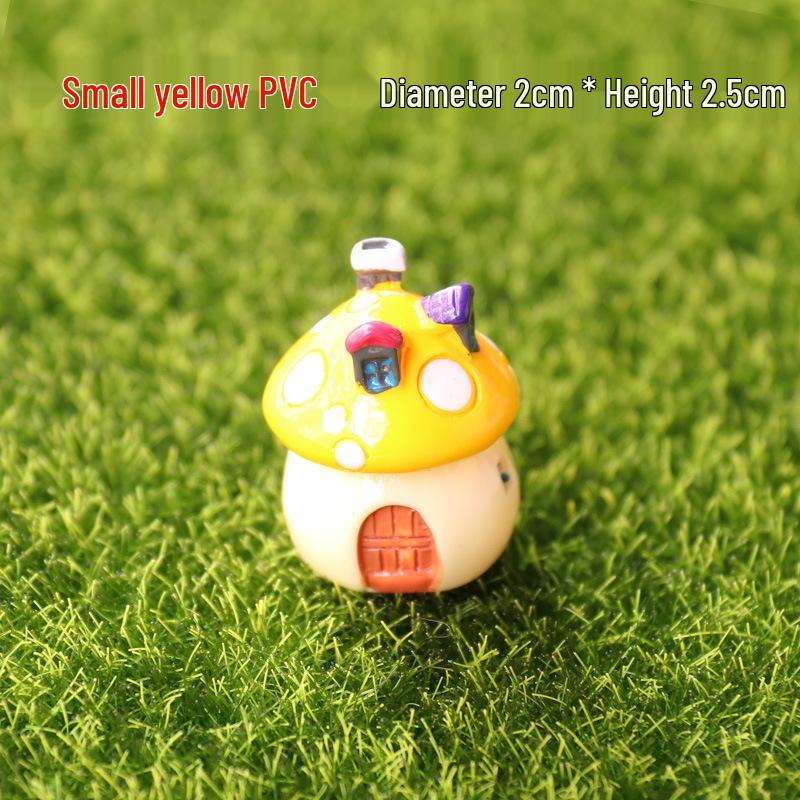 Moss Micro Landscape: Succulent & Mushroom House Ornament for DIY Miniature Gardens