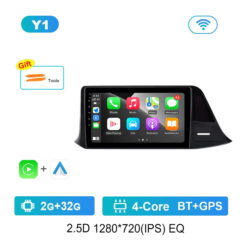 

Автомобильный видеомультимедийный проигрыватель GPS 9 для Toyota C-HR CHR 2016 - 2020 Android OS BT 4G Carplay WiFi QLED IPS экран Вентилятор охлаждения