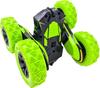 Threeking RC Stunt Cars Auto na dálkové ovládání Oboustranné řízení otočné auto o 360 stupňů, zelená