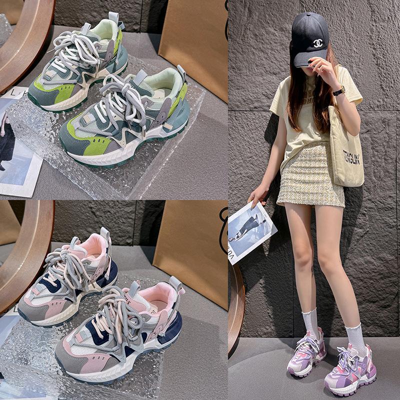 

Mesh breathable platform women s shoes summer new niche heightening sports shoes student fashion 35 фиолетовый