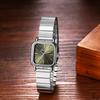 Cute Square Stainless Steel Adjustable Quartz Fashion Watch Perfect for or as a Gift for Her Women's Watch, Waterproof Strap, Length, Movement, -