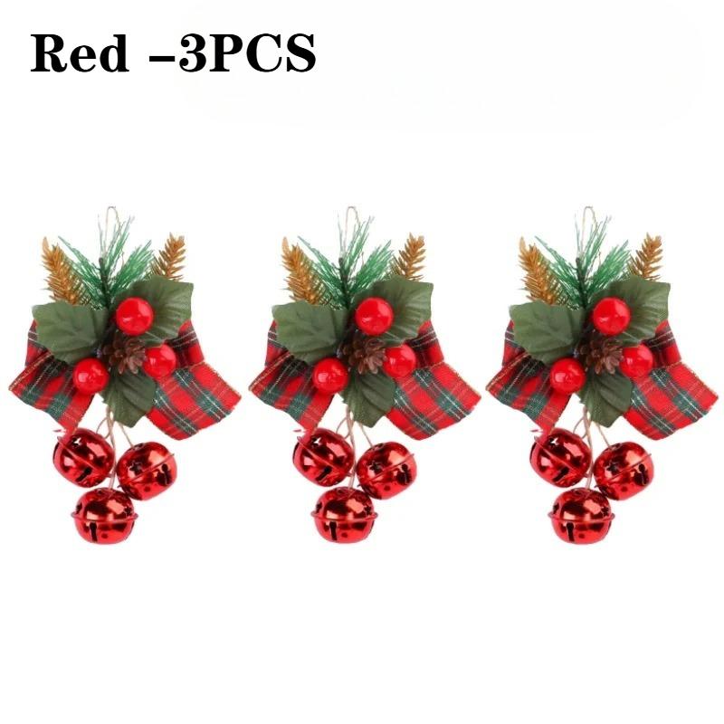 Christmas Bell Ornaments with Decorative Bows Hanging Holiday Decorations for Mall Window Display DIY Festive Party Home Decor