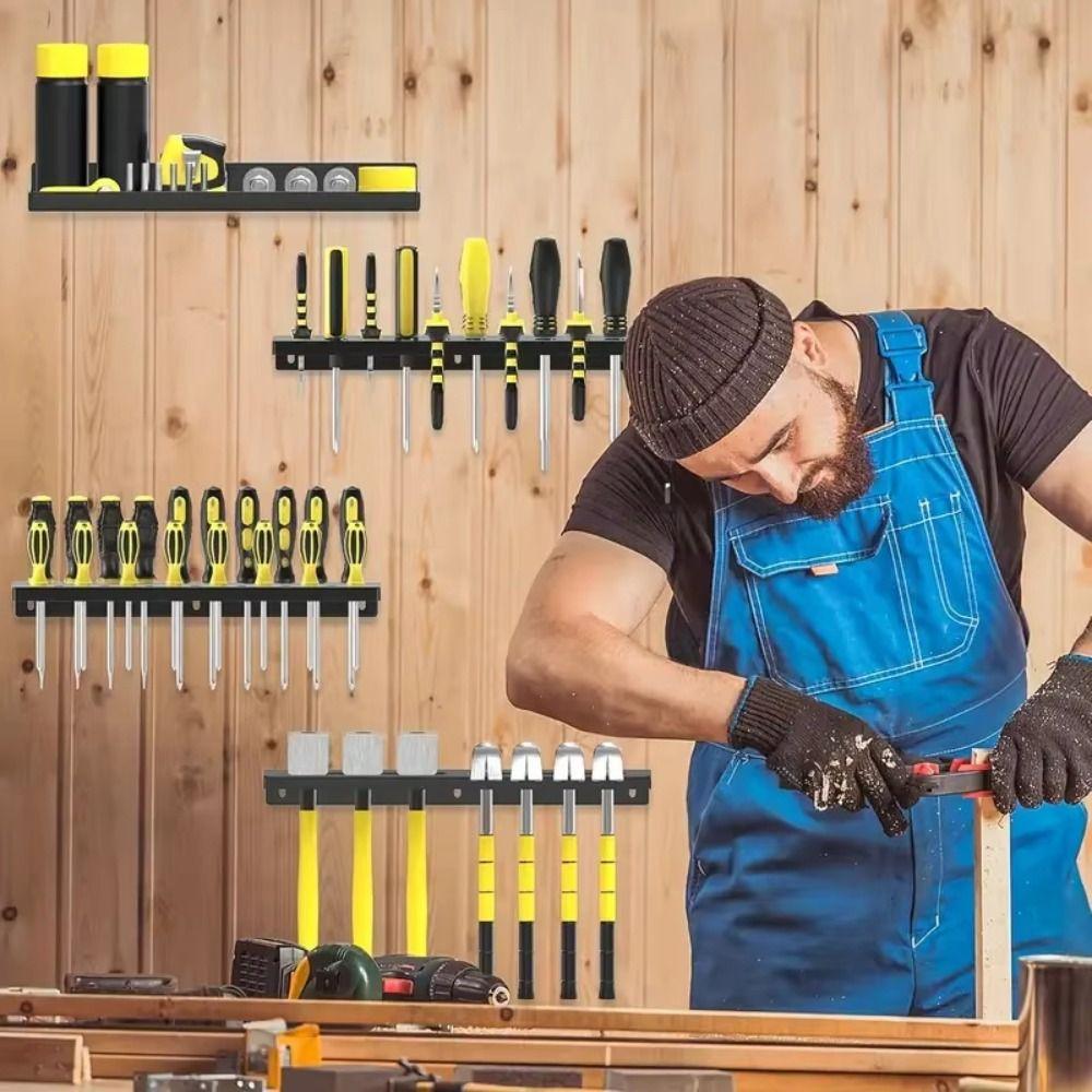 Rustproof Screwdriver Organizer Tool Storage Rack  for Garden Garage Workshop Tool Chest Workbench
