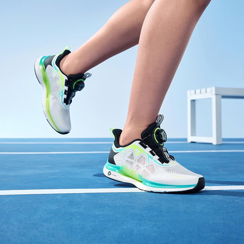 Anta Comfortable Versatile Non-Slip Wear-Resistant Low-Top Running Shoes Kids sneakers White Green 312325516-1